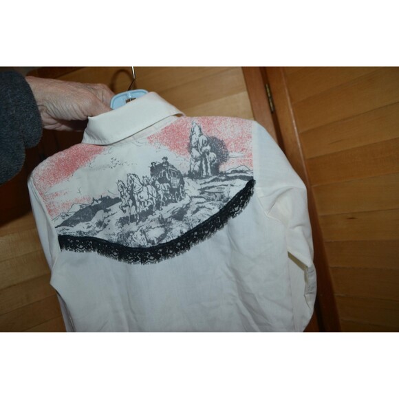 1950s Kids Western Shirt Graphics and Trim with Snaps - Picture 6 of 6
